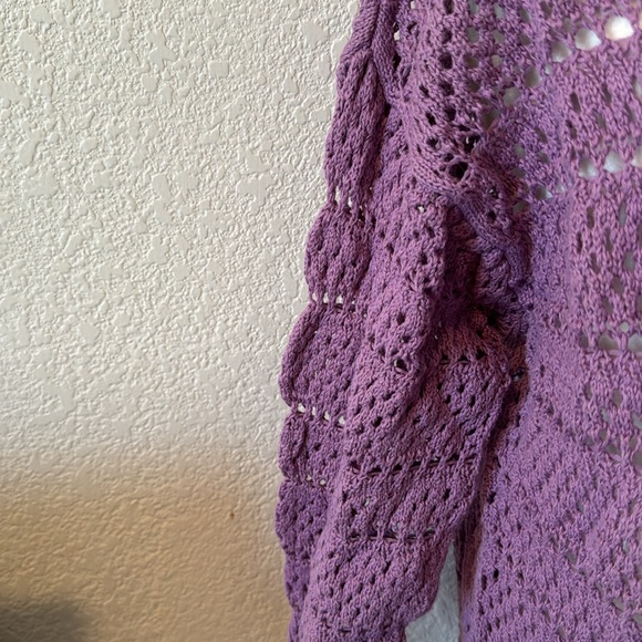 Purple Open Knitted Sweater - Picture 3 of 5
